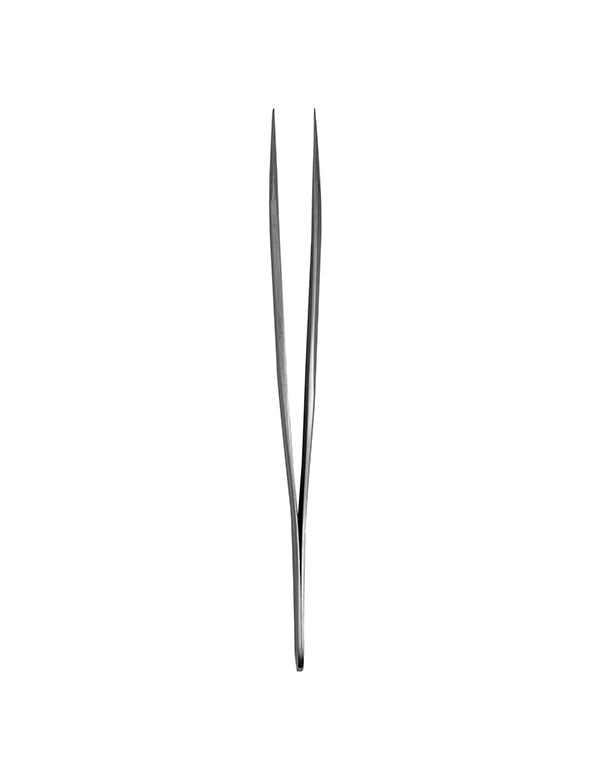 Pair of silver tweezers with 'Shavata Singh' branding on a white background